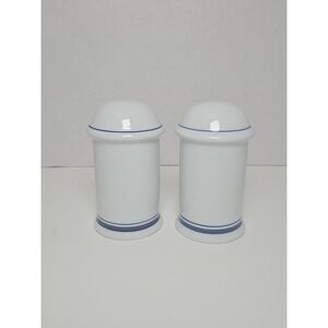 DANSK SALT & PEPPER‎ SHAKERS CHRISTIANSHAVN BLUE WHITE